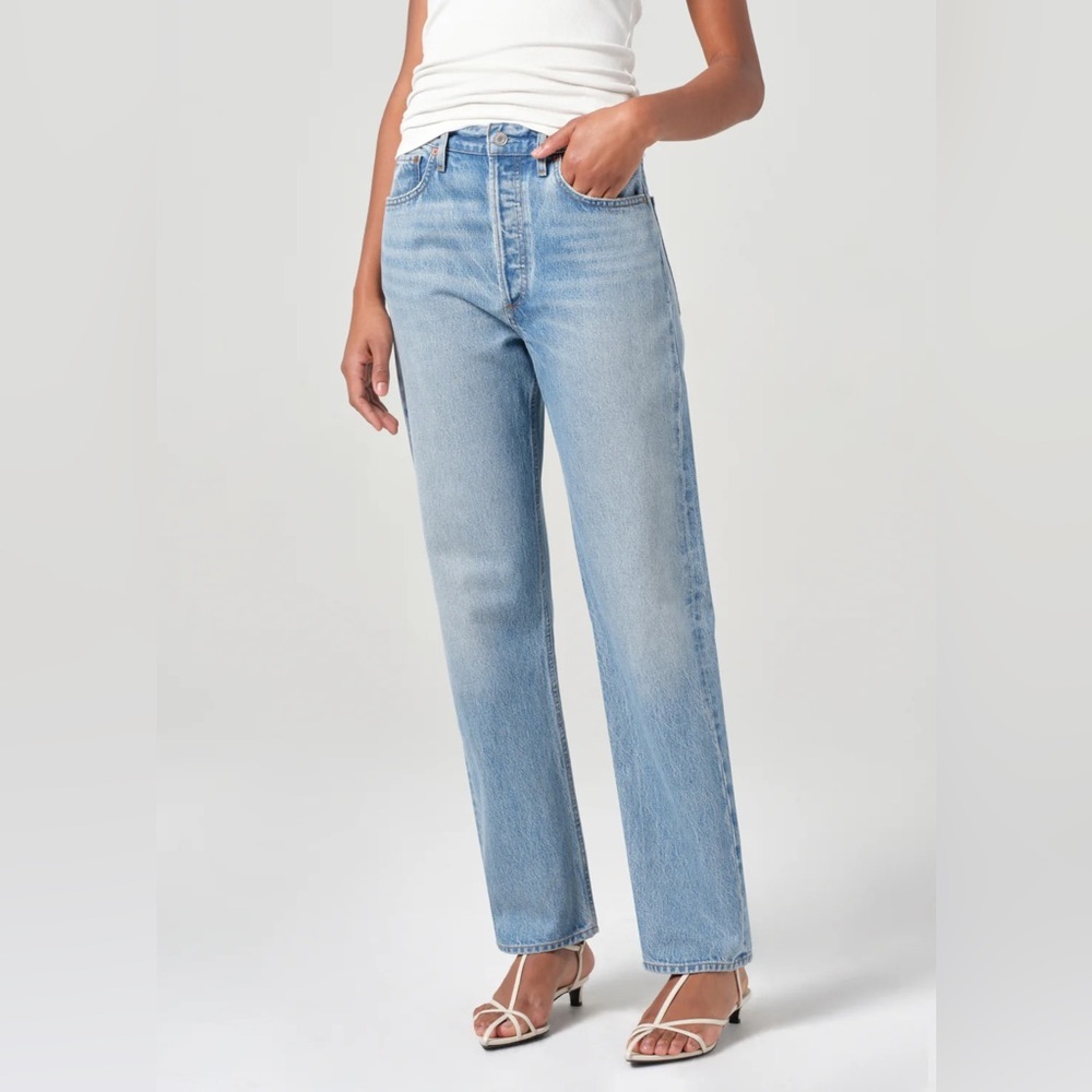 Agolde Light Blue Straight Jeans